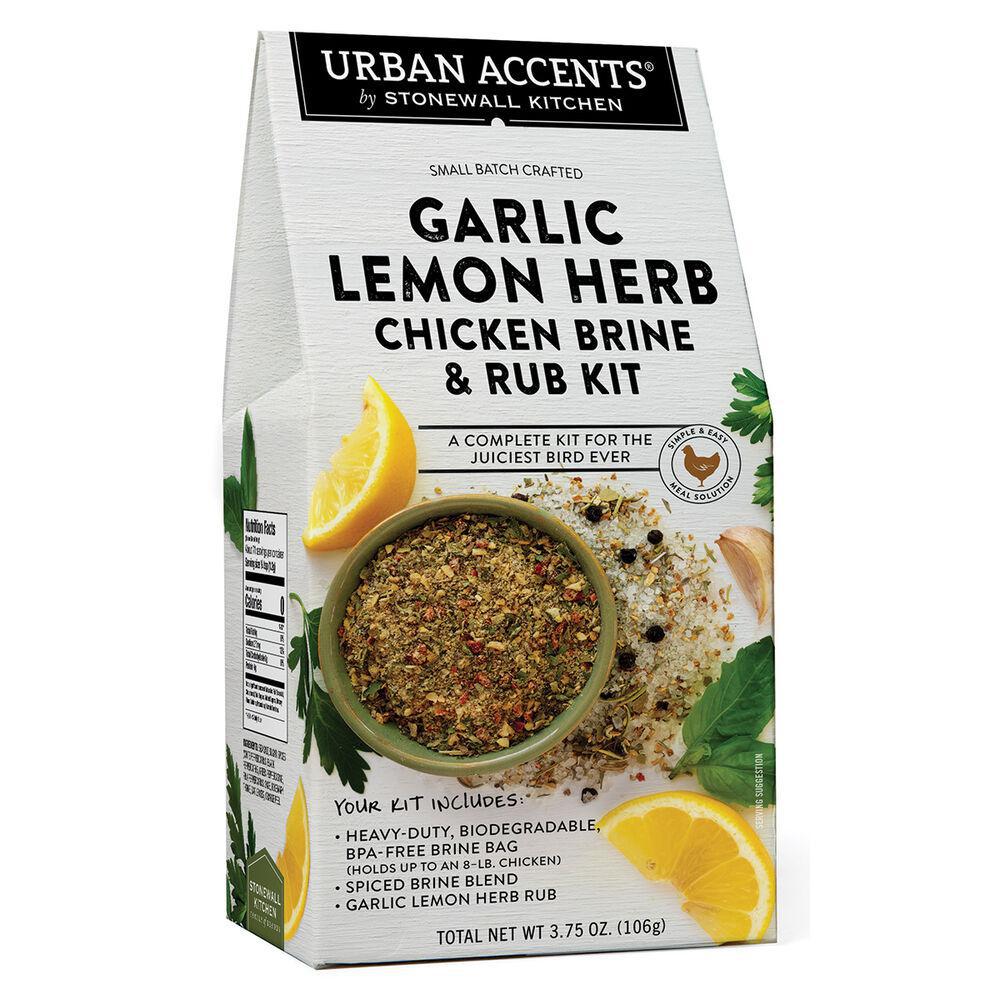 Stonewall Kitchen - Urban Accents - Garlic Lemon Herb Chicken Brine & Rub Kit 3.75 oz - 371936