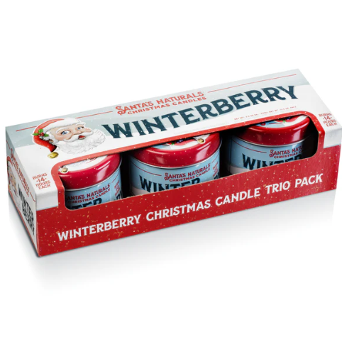 Murphy's Naturals - Santa's Naturals -Winter Berry Mini Trio Candle Set 3.5 oz - SN013-WB-C6