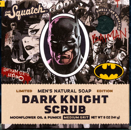 Dr. Squatch - Batman - Dark Knight Scrub 5 oz bar soap - WH-BAR- BAT-02 DISVEN