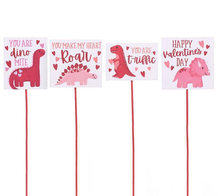 Burton & Burton - Assorted Dino-Mite Valentine Picks - 3121144