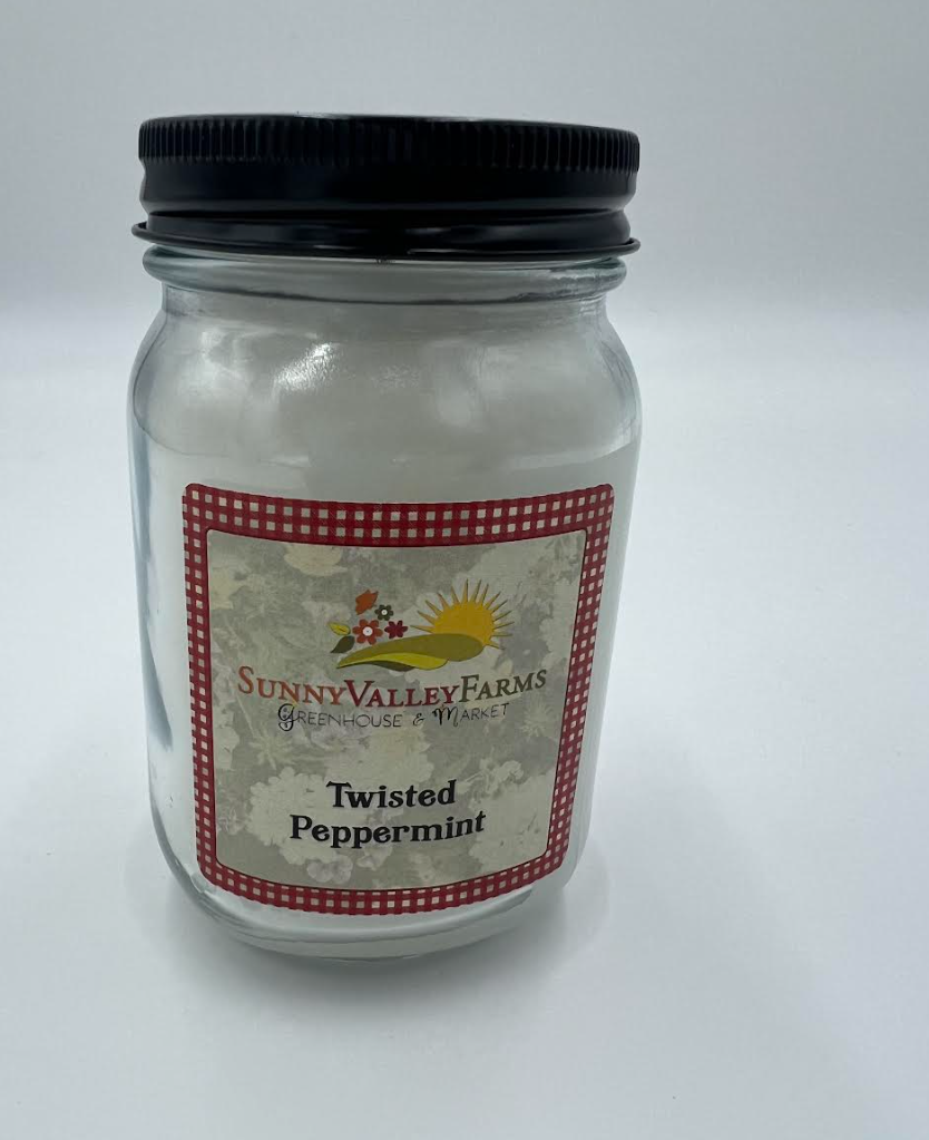 Sunny Valley Farms -  Candle - Twisted Peppermint - 12 oz Pint TPP