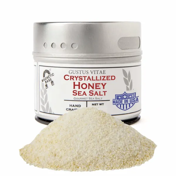 Gustus Vitae Crystallized Honey Sea Salt - Tin DISSVF