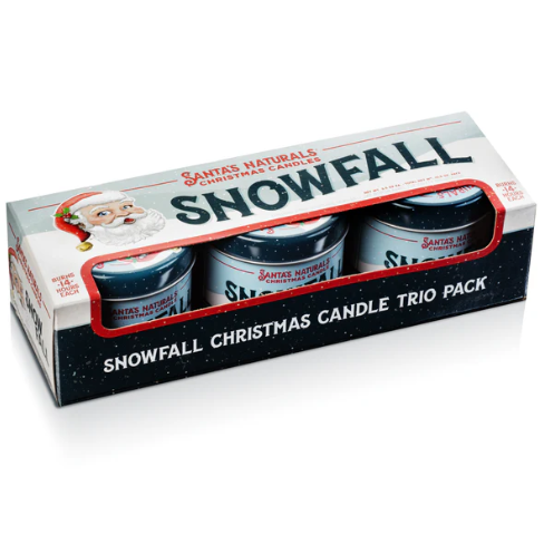 Murphy's Naturals - Santa's Naturals - Snow Fall Mini Trio Candle Set 3.5 oz - SN013-SF-C6