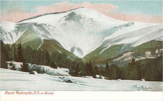 Found Image Press - NH-199 Postcard: Winter, Mt. Washington, White Mountains