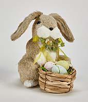 8" BUNNIES SITTING ON A BENCH (PC) 3513